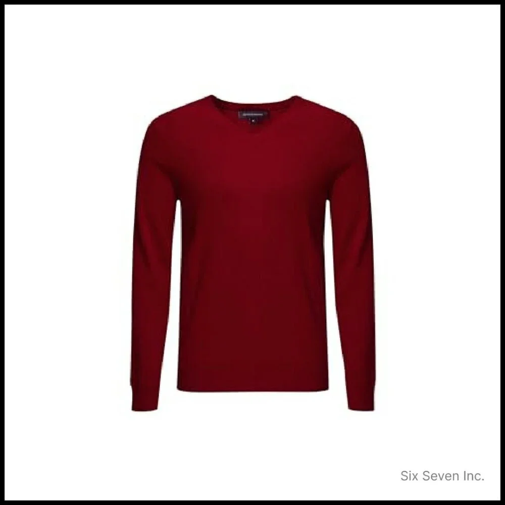 Luxury Cashmere V-Neck Pullover Classic Elegant Minimal Soft Lightweight